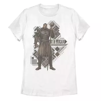 Футболка с геометрическим рисунком и графическим рисунком Marvel Black Panther: Wakanda Forever Lord Mbaku для юниоров Licensed Character, белый
