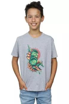 Футболка с гербом Аквамена Xebel DC Comics, серый