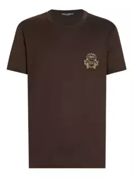 Футболка с гербом DOLCE & GABBANA, коричневый
