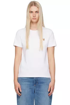 Футболка с головой лисы Maison Kitsun, белый