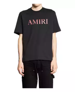 Футболка с градиентным логотипом Amiri, черный