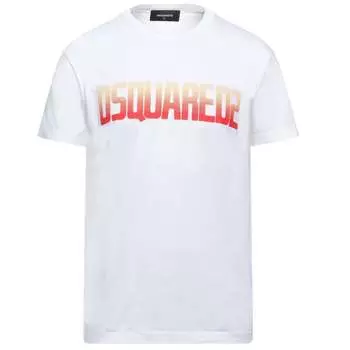 Футболка с градиентным логотипом Dsquared2, белый