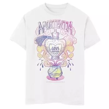 Футболка с градиентным логотипом «Любовное зелье» для мальчиков 8–20 лет «Гарри Поттер Амортенция» и графическим рисунком Harry Potter, белый