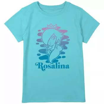 Футболка с градиентным портретом Super Mario Rosalina для девочек 8–20 лет, стандартного размера и размера плюс Licensed Character