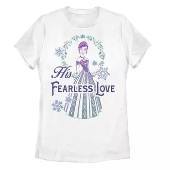 Футболка с градиентным принтом Disney Frozen Anna His Fearless Love для юниоров Licensed Character