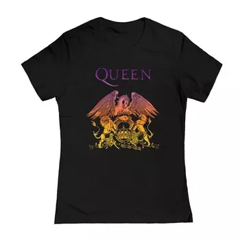 Футболка с градиентным рисунком Queen Crest для юниоров Licensed Character, черный