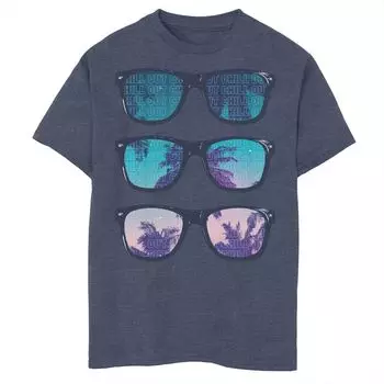 Футболка с градиентом и графическим рисунком «Солнцезащитные очки» для мальчиков 8–20 лет Fifth Sun