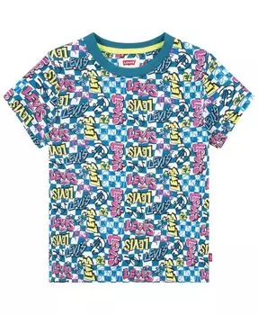 Футболка с графическим дизайном Little Boys в стиле 80-х годов Levi's, мультиколор