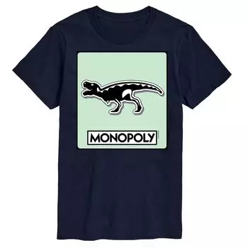 Футболка с графическим изображением Big & Tall Monopoly T-Rex Game Token Licensed Character, синий