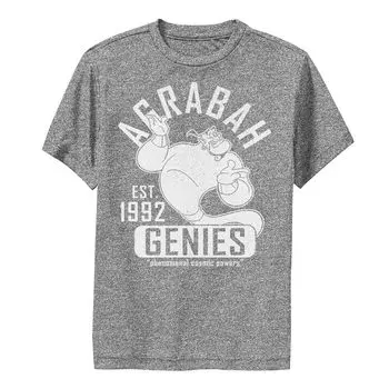 Футболка с графическим изображением Disney Aladdin Genie для мальчиков 8–20 лет, студенческая, для спортивных выступлений Disney