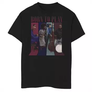 Футболка с графическим изображением Disney/Pixar's Soul для мальчиков 8–20 лет, рожденных для игры с полосками и панелями Disney / Pixar