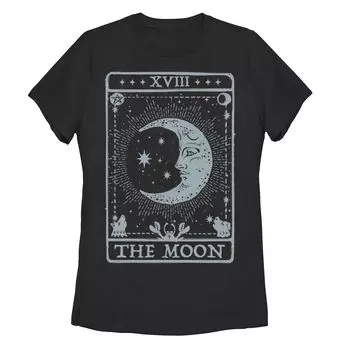 Футболка с графическим изображением игральных карт Moon Galactic для юниоров, черный