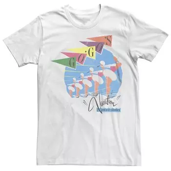 Футболка с графическим изображением Juniors' Epic Rights The Go-Gos Lips Vacation Tour America Licensed Character, белый