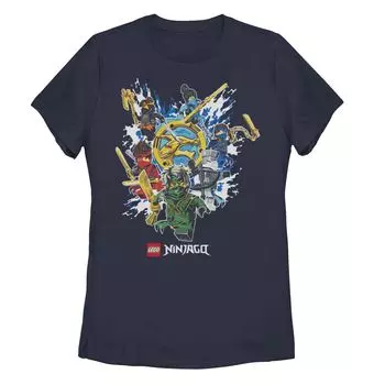Футболка с графическим изображением LEGO для юниоров: Ninjago Elements Group Shot Licensed Character