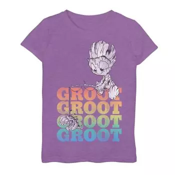 Футболка с графическим изображением «Marvel Guardians Of The Galaxy Groot» для девочек 7–16 лет с именем «Рыбалка» Marvel