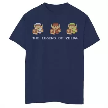 Футболка с графическим изображением Nintendo Zelda Link 8-bit Pixel Armor для мальчиков 8–20 лет Licensed Character