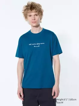 Футболка с графическим изображением pokmon ut Uniqlo, синий