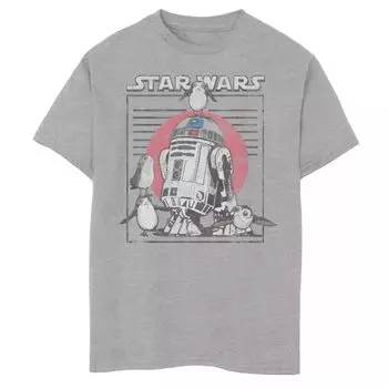 Футболка с графическим изображением R2-D2 и объемным изображением R2-D2 для мальчиков 8–20 лет «Последние джедаи». Licensed Character