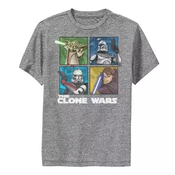 Футболка с графическим изображением «Звездные войны: Войны клонов» для мальчиков 8–20 лет. Star Wars