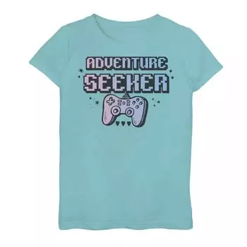 Футболка с графическим контроллером для видеоигр для девочек 7–16 лет Adventure Seeker Licensed Character