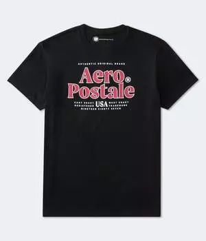 Футболка с графическим логотипом Aeropostale Usa, черный