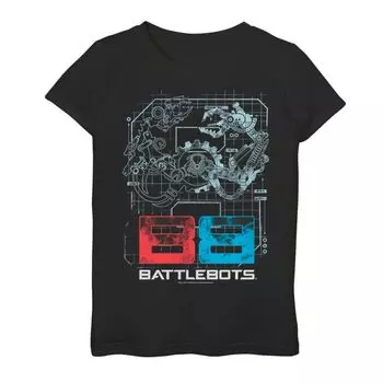 Футболка с графическим логотипом BattleBots для девочек 7–16 лет Licensed Character