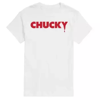 Футболка с графическим логотипом Big & Tall Chucky Licensed Character, белый