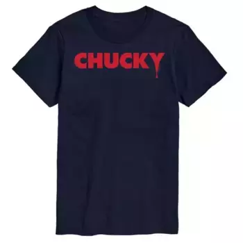 Футболка с графическим логотипом Big & Tall Chucky Licensed Character, синий