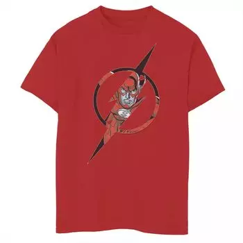 Футболка с графическим логотипом DC Comics Flash Face для мальчиков 8–20 лет Licensed Character