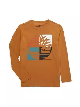 Футболка с графическим логотипом для мальчиков Timberland, цвет Wheat
