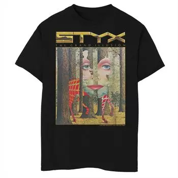 Футболка с графическим логотипом Epic Rights Styx The Grand Illusion для мальчиков 8–20 лет Licensed Character