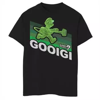 Футболка с графическим логотипом Gooigi Color Fade для мальчиков 8–20 лет Nintendo Luigi's Mansion 3 Licensed Character