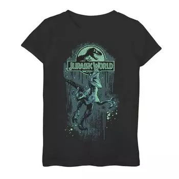 Футболка с графическим логотипом и логотипом Jurassic World Raptor для девочек 7–16 лет Licensed Character
