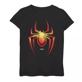 Футболка с графическим логотипом Marvel Spider-Man: Miles Morales для девочек 7–16 лет Marvel