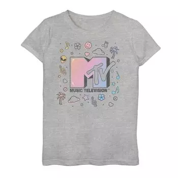 Футболка с графическим логотипом MTV Music Television для девочек 7–16 лет Licensed Character