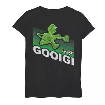 Футболка с графическим логотипом Nintendo Luigi's Mansion 3 Gooigi Color Fade для девочек 7–16 лет Licensed Character