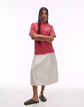 Футболка с графическим логотипом Obey Studios и принтом на спине черного цвета