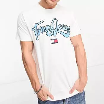 Футболка с графическим логотипом Tommy Jeans, белый