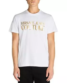 Футболка с графическим логотипом Versace Jeans Couture, белый
