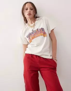 Футболка с графическим логотипом Wrangler в винтажном белом цвете