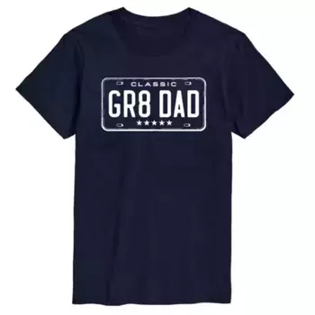 Футболка с графическим номерным знаком "gr8 dad" Licensed Character, синий