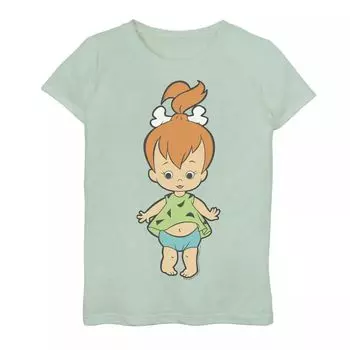 Футболка с графическим плакатом «Flintstones Big Pebbles Solo» для девочек 7–16 лет Licensed Character