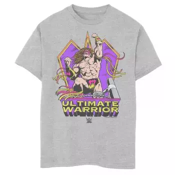 Футболка с графическим плакатом и комиксами WWE Ultimate Warrior для мальчиков 8–20 лет и хаски Licensed Character