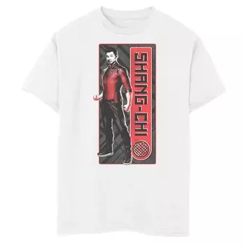 Футболка с графическим плакатом и панелью Marvel Shang-Chi для мальчиков 8–20 лет Licensed Character