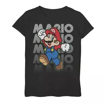 Футболка с графическим плакатом Nintendo Super Mario для девочек 7–16 лет Licensed Character