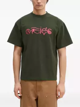 Футболка с графическим принтом Aries, зеленый
