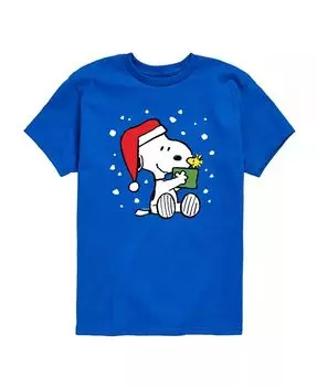 Футболка с графическим принтом Big Boys Peanuts Snoopy Present Hybrid, синий