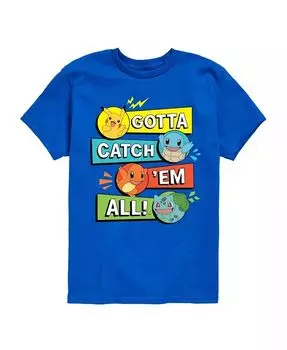 Футболка с графическим принтом Big Boys Pokemon Gotta Catch Em All Hybrid, синий