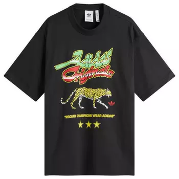 Футболка с графическим принтом чемпионов Originals Adidas, черный
