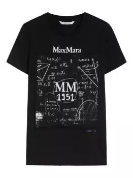 Футболка с графическим принтом Colibri MAX MARA, черный